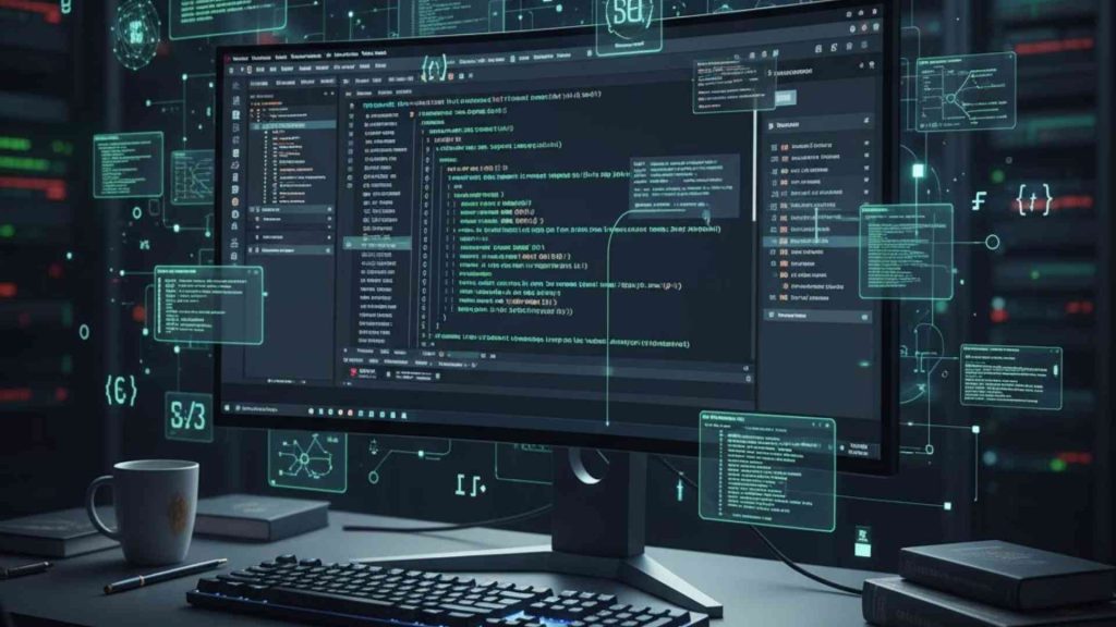 AI-powered code editor with intelligent suggestions for freelance developers 2025